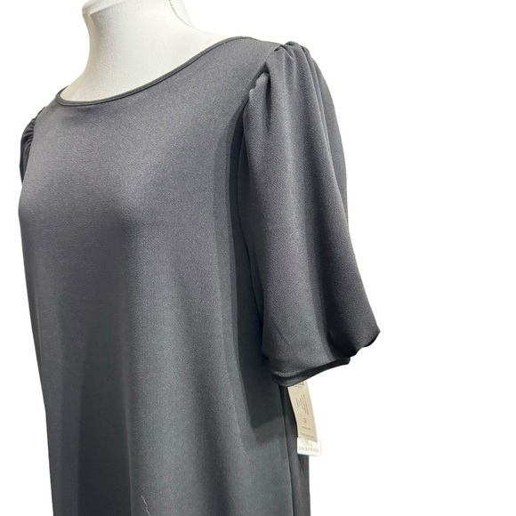 Chico's Black Puff-Sleeve A-Line Dress Lined Size 2 12/14 US NWT - Picture 3 of 8